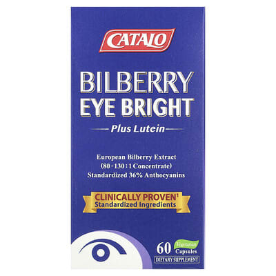 Витамины для глаз CATALO Bilberry Eye Bright Plus Lutein, 60 вегетарианских капсул