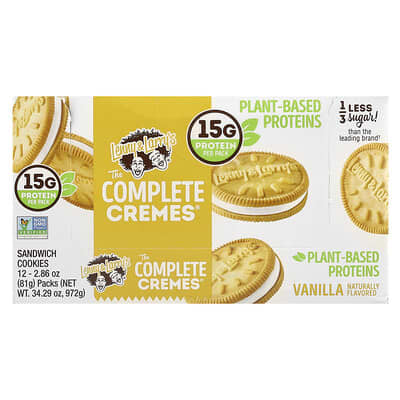 The Complete Cremes® Печенье сэндвич, ванильное, 12 Pack, 2.86 oz (81 g) каждый