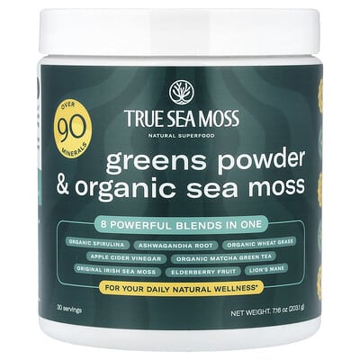 True Sea Moss Порошок суперфуда и органический морской мох, 203.1 g