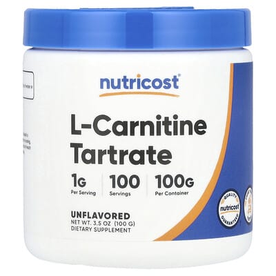 L-Carnitine Tartrate, без вкуса, 3.5 oz (100 g)