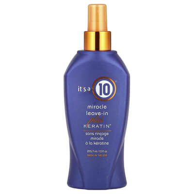 Увлажняющее средство для волос Miracle Leave-In Plus Keratin®, 10 fl oz (295.7 ml)