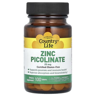Zinc Picolinate, 100 Tablets