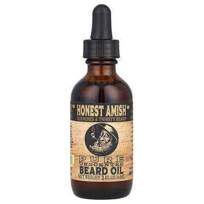 Honest Amish Масло для бороды Pure Beard Oil, Unscented, 60 ml