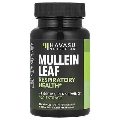 Mullein Leaf, 500 mg, 30 капсул