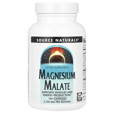 Magnesium Malate, 100 Capsules
