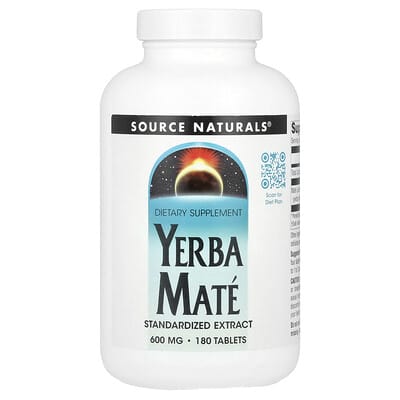 Yerba Mate, 600 mg, 180 таблеток