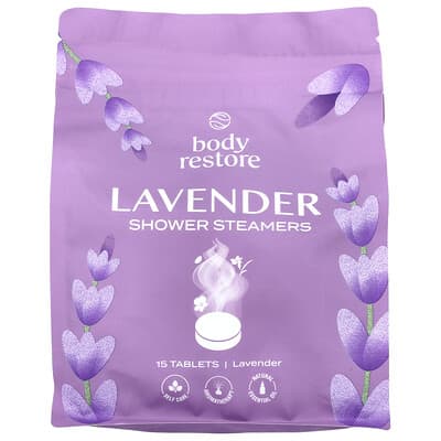 Бомбочки для душа Lavender, 15 таблеток, 13.2 oz