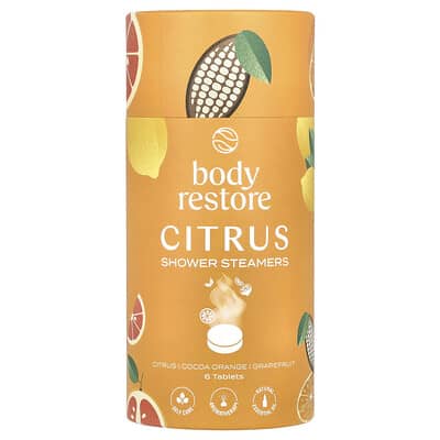 Бомбочки для душа Citrus, 6 таблеток, 5.3 oz