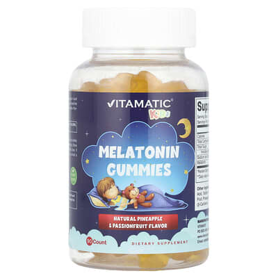 Детские жевательные витамины с мелатонином, Pineapple & Passionfruit, 90 шт.