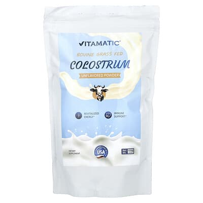 Коровье бесприкормное молозиво, без вкуса, 16 oz (454 g)