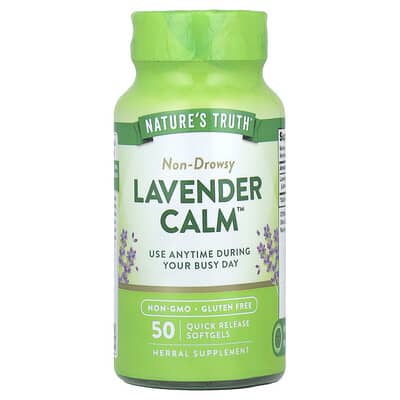Lavender Calm™, 50 мягких капсул быстрого высвобождения (80 мг на капсулу)