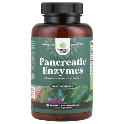Ферменты поджелудочной железы Nature's Craft 120 Capsules