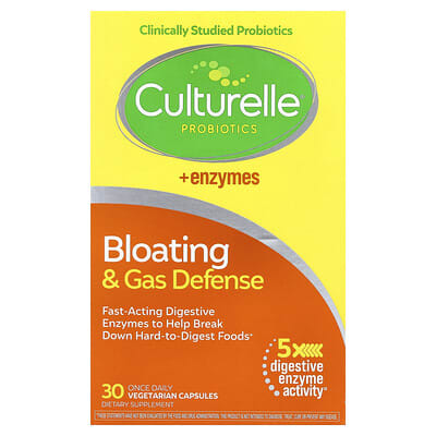 Пробиотики Culturelle от вздутия и газов, 30 вегетарианских капсул