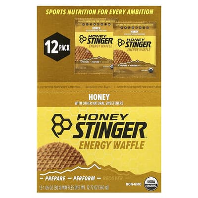Вафли Honey Stinger Energy Waffle, медовые, 12 шт., 1.06 oz (30 g) каждая
