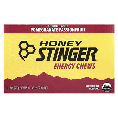 Energy Chews, Pomegranate Passionfruit, 12 пакетов по 1.8 oz (50 g)