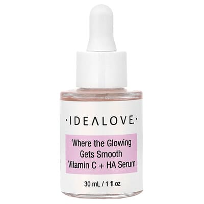 Сыворотка Idealove Where the Glowing Gets Smooth, Vitamin C + HA, 1 fl oz (30 ml)