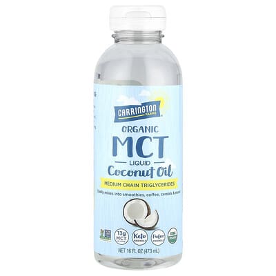 Organic MCT Liquid Coconut Oil, 16 fl oz (473 ml)