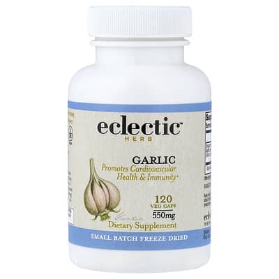 Eclectic Herb Чеснок, способствует здоровью сердечно-сосудистой системы и иммунитету, 550 mg, 120 вегетарианских капсул