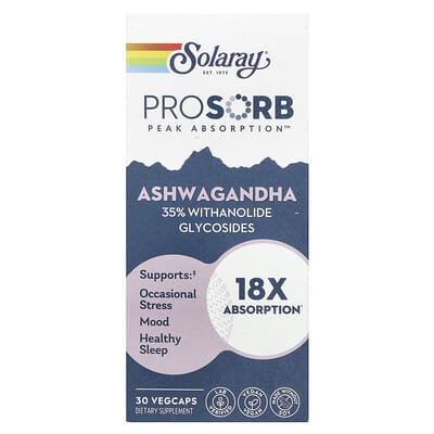 Ashwagandha, 30 вегетарианских капсул (240 mg на капсулу)