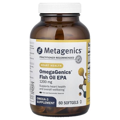 OmegaGenics®, Рыбий жир EPA, 1,200 mg, 60 мягких капсул