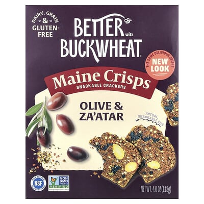 Снеки Maine Crisps, оливки и заатар, 4 oz (113 g)