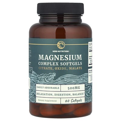 Magnesium Complex, Easily Absorbable, 500 mg, 60 Softgels