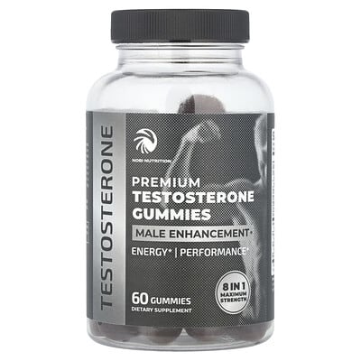 Nobi Nutrition Премиальные жевательные витамины с тестостероном, 60 шт.