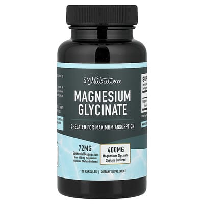 Magnesium Glycinate, Chelated For Maximum Absorption, 120 Capsules (36 mg per Capsule)