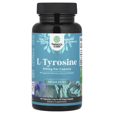 L-Tyrosine, 500 mg, 60 капсул