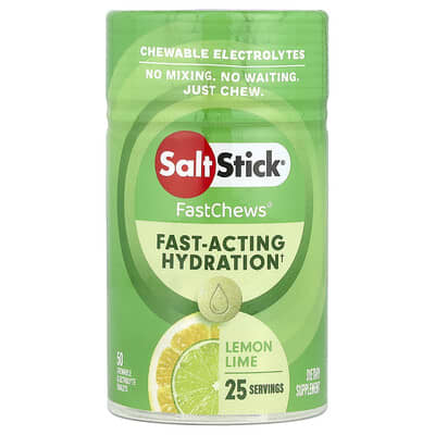 FastChews®, Chewable Electrolytes, Lemon Lime, 50 Chewable Tablets