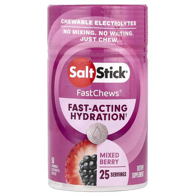 FastChews® жевательные электролиты, Mixed Berry, 50 таблеток