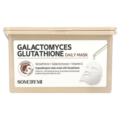Маска для лица Galactomyces Glutathione Daily Beauty Mask, 30 Sheets, 11.83 fl oz (350 ml)