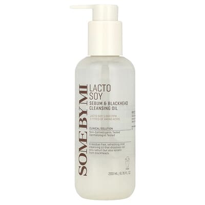 Масло для очищения лица SOME BY MI Lacto Soy, Sebum & Blackhead Cleansing Oil, 6.76 fl oz (200 ml)