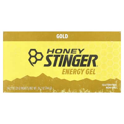 Energy Gel, Gold, 24 Packets, 1.1 oz (31 g) Each