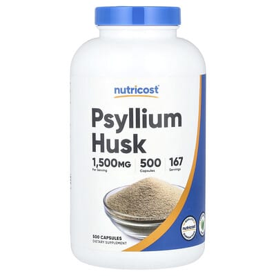 Шелуха псиллиума, 500 Capsules (500 mg per Capsule)