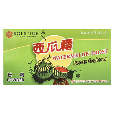 Breath Freshener, Watermelon Frost, Powder, 6 Pack, 0.06 oz (2 g) Each