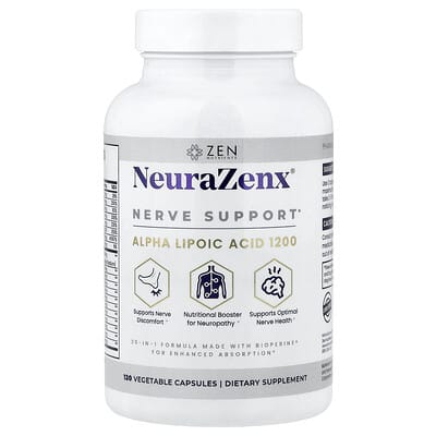 Zen Nutrients NeuraZenx®, поддержка нервной системы, 120 растительных капсул