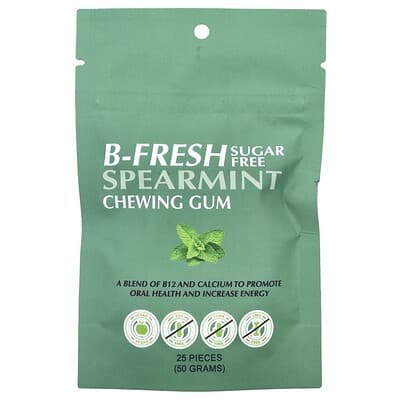 Жевательная резинка Sugar Free, Spearmint, 25 шт (50 g)