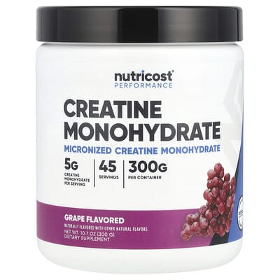 Nutricost Performance Creatine Monohydrate, виноград, 10.7 oz (300 g)