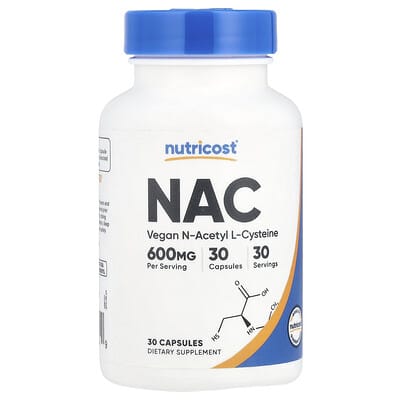 Nutricost NAC, 600 mg, 30 капсул