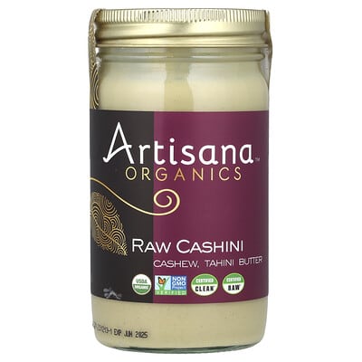 Artisana Organics Raw Cashini, масло кешью и тахини, 14 oz (397 g)