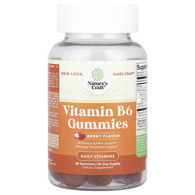 Желейные витамины Nature's Craft Vitamin B6, Berry, 50 mg, 30 шт.