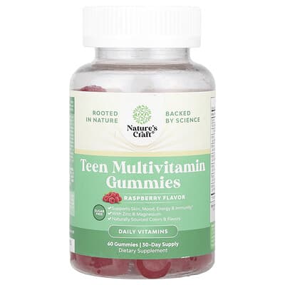 Nature's Craft Мультивитаминные мармеладки для подростков, без сахара, Raspberry, 60 шт