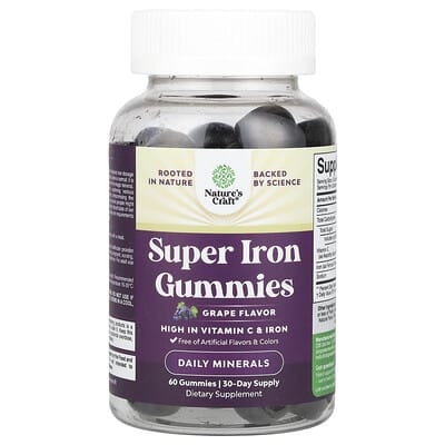 Super Iron Gummies, Grape, 60 шт.