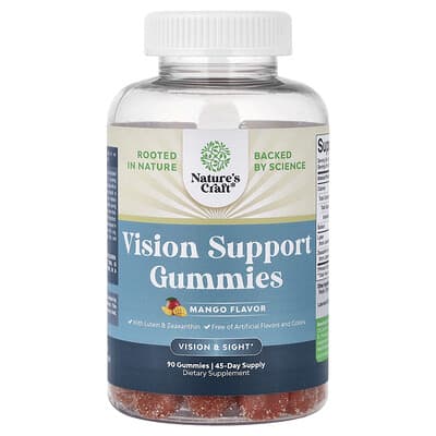 Желейные витамины Vision Support Gummies, Mango, 90 Gummies