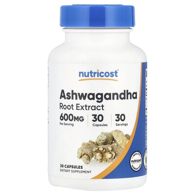 Экстракт корня ашвагандхи, 600 mg, 30 капсул