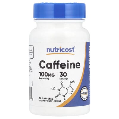 Nutricost кофеин, 100 mg, 30 капсул