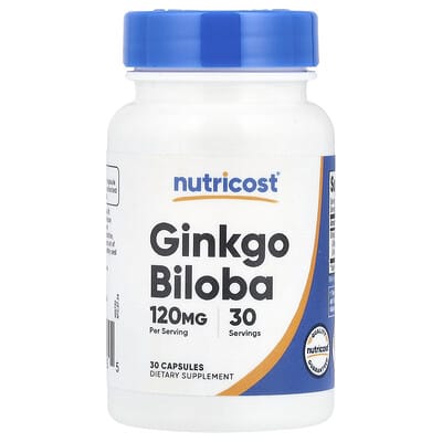 Ginkgo Biloba, 120 mg, 30 капсул