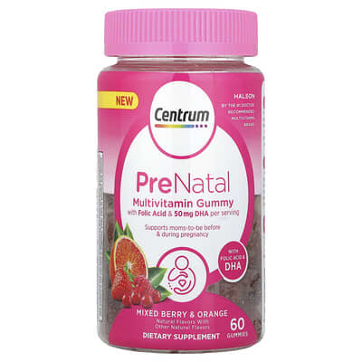 PreNatal Multivitamin Gummy, Mixed Berry & Orange, 60 Gummies