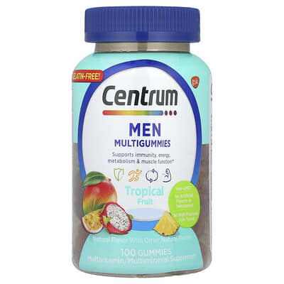 Centrum Мужские мультивитамины Multigummies, тропические фрукты, 100 штук